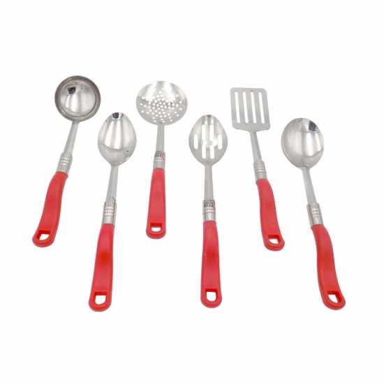 BEEZY KITCHENWARE B 070 Serving set Silver, Red Kitchen Tool Set (Silver, Red) BEEZY KITCHENWARE B 070 Serving set Silver, Red Kitchen Tool Set (Silver, Red)