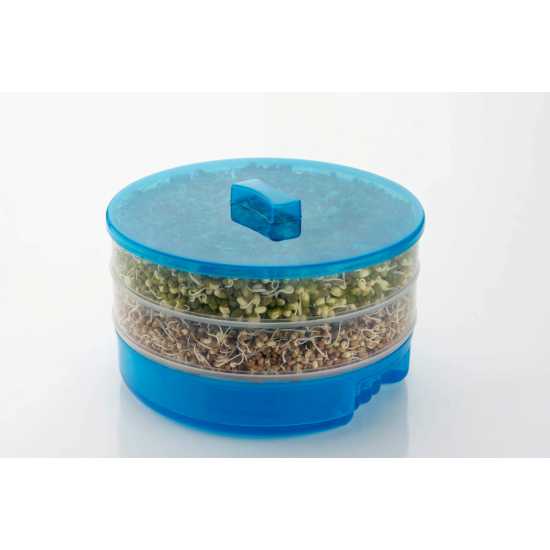 Beezy Plastic Sprout Maker Box | Hygienic Sprout Maker with 3 Compartment Sprout Maker - 1 L Plastic Sprout Maker