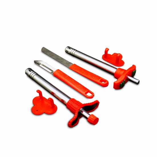 Beezy  Gas Lighter Peeler And Knife Steel Gas Lighter  (Red, Pack of 4)