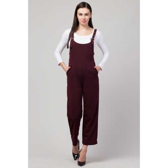 Stylish & Trendy Maroon Dungaree for Girls/Women