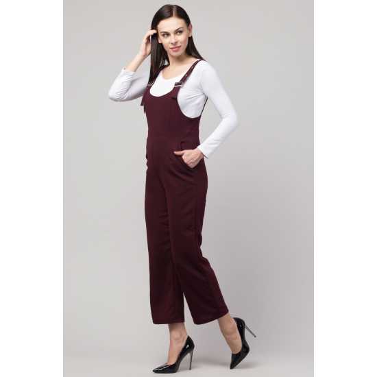 Stylish & Trendy Maroon Dungaree for Girls/Women