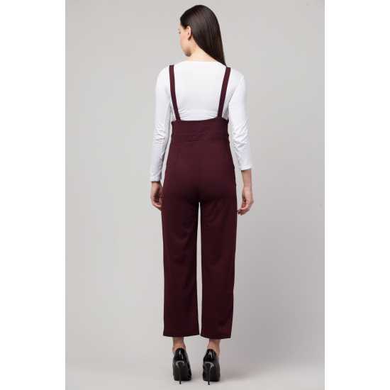 Stylish & Trendy Maroon Dungaree for Girls/Women