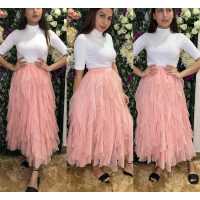 Solid Flared Pink Skirt for Girls/Women Solid Flared Pink Skirt for Girls/Women
