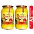 Gavyamart Ghee in Pantry, 100% Pure Kankrej A2 Cow Desi Ghee - Made Using Traditional Bilona Method Ghee 1 Litre - Glass Ghee jar Pack Non GMO - A2 Ghee Cow Organic 1000ml (Pack of 2)