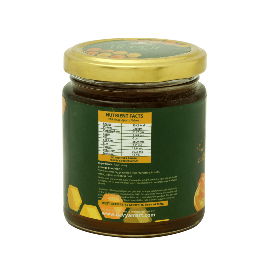 Gavyamart 100% Pure Wild Forest Honey Brand with No Sugar Adulteration 250g
