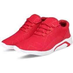 Glowlife New Stylish Light weight Red Sport shoes for Men's & Boys