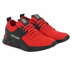 GlowLife Mesh Light Weight Red Sports Shoe for Men's & Boys