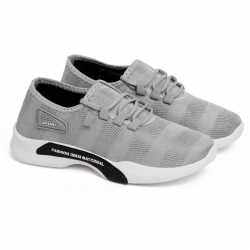 GlowLife Mesh Light Weight Grey Sports Shoe for Men's & Boys