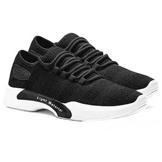 GlowLife Mesh Light Weight Black Sports Shoe for Men's & Boys