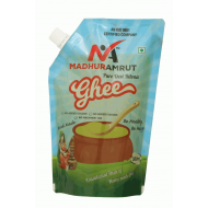 100% Pure & Fresh Desi Bilona Buffalo Ghee (1/2 Ltr in Pouch) 100% Pure & Fresh Desi Bilona Buffalo Ghee (1/2 Ltr in Pouch)