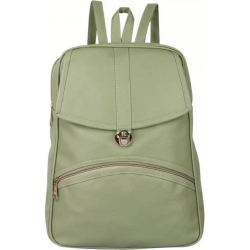 Green PU Leather Backpack for Laptop & I Pad