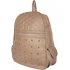 Beige PU Leather Backpack for Laptop