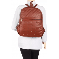 Brown PU Leather Backpack for Laptop Brown PU Leather Backpack for Laptop