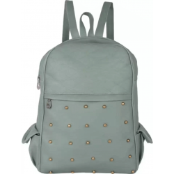 Green PU Leather Backpack for Laptop
