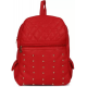 Red PU Leather Backpack for Laptop