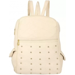 White PU Leather Backpack for Laptop