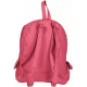 Pink PU Leather Backpack for Laptop