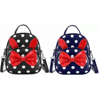 PU Leather Backpack for School Student (Combo Offer - Black & Royal Blue)