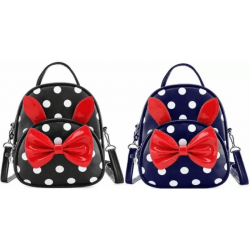 PU Leather Backpack for School Student (Combo Offer - Black & Royal Blue)