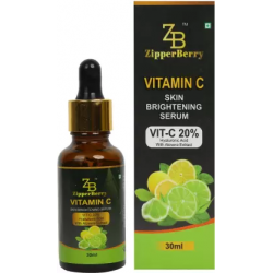 ZipperBerry Vitamin C Skin Brightening Face Serum Vitamin C 20%, Ferulic Acid 1% Brightening Anti Aging Skin Repair Decrease formation of Fine Lines Wrinkles Brown Spots Glass Bottle (30 ml) Face Wash  (30 ml)