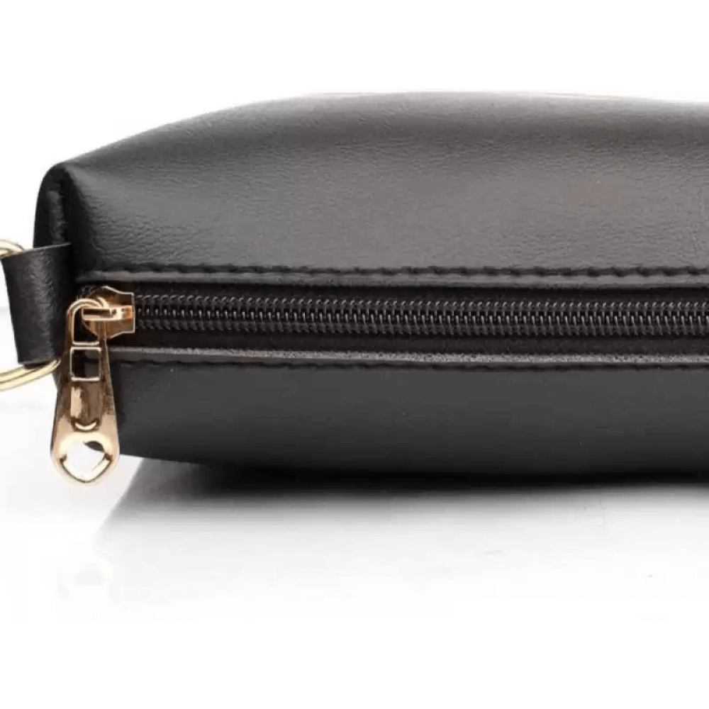 Women Black Messenger Bag (Pack of 3)