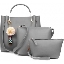 Women Grey Messenger Bag (Pack of 3)