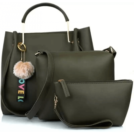 Women Green Messenger Bag (Pack of 3) Women Green Messenger Bag (Pack of 3)