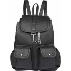 Small 10L Latest Trendy Party Wear Backpack with Adjustable Strap for Girls & Women (Black)