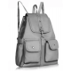 Small 10L Latest Trendy Party Wear Backpack with Adjustable Strap for Girls & Women (Grey)