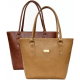 ONLAND Top Handle Hand Bag Combo Shoulder Bag (Brown & Golden, 5L)