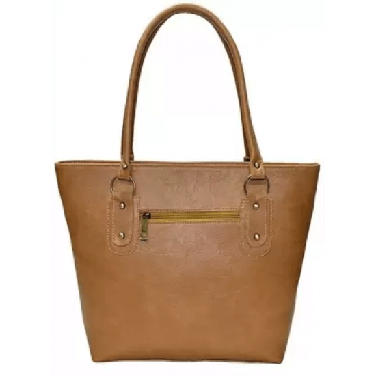 ONLAND Top Handle Hand Bag Combo Shoulder Bag (Brown & Golden, 5L) ONLAND Top Handle Hand Bag Combo Shoulder Bag (Brown & Golden, 5L)