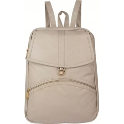 Grey PU Leather Backpack for Laptop & I Pad