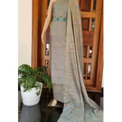 Fancy Embroidered Cotton Dupion Suit Piece