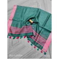 Linen by Linen Border Weaving  Dupatta