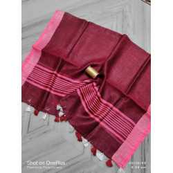 Linen by Linen Border Weaving  Dupatta
