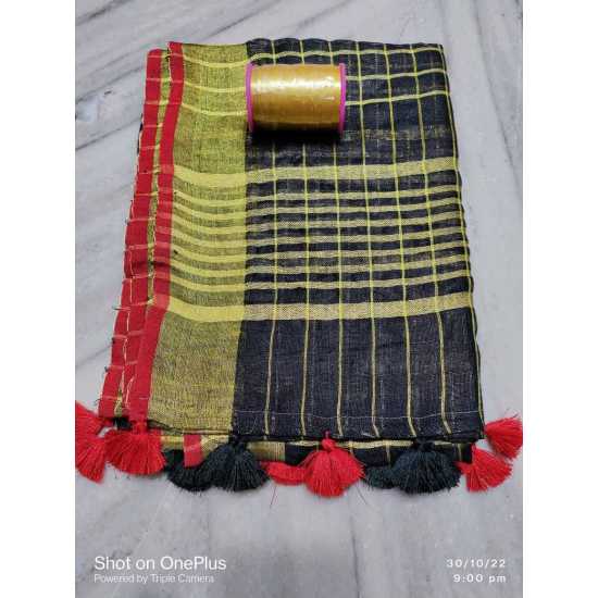 Linen by Linen Yarn Dye Checkered And Border Weaving Dupatta Linen by Linen Yarn Dye Checkered And Border Weaving Dupatta