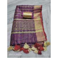 Linen by Linen Yarn Dye Checkered And Border Weaving Dupatta Linen by Linen Yarn Dye Checkered And Border Weaving Dupatta