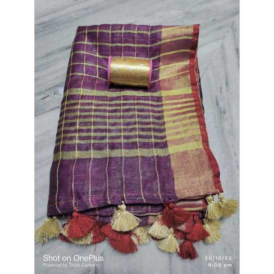 Linen by Linen Yarn Dye Checkered And Border Weaving Dupatta Linen by Linen Yarn Dye Checkered And Border Weaving Dupatta