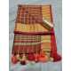 Linen by Linen Yarn Dye Checkered And  Border Weaving  Dupatta