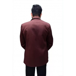 KMP Fashion Solid Single Breasted Casual Men Blazer (Brown)