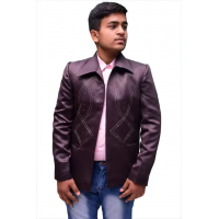KMP Fashion Self Design Single Breasted Casual Men Blazer (Brown) KMP Fashion Self Design Single Breasted Casual Men Blazer (Brown)
