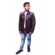 KMP Fashion Self Design Single Breasted Casual Men Blazer (Brown)