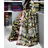 Pure Linen Digital Print Saree