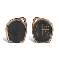 TPU Key Cover Compatible with Alto Alto K-10 Baleno Brezza Celerio Dzire Alto 800 Swift Ciaz Ignis S-cross Ertiga XL6 S-presso Sx4 WagonR Ritz- (Black)