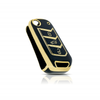 TPU Key Cover Compatible with MAHINDRA Bolero 2020+ Marrazo Scorpio 2019+ Thar 2020+ TUV 300 Plus- (Black)