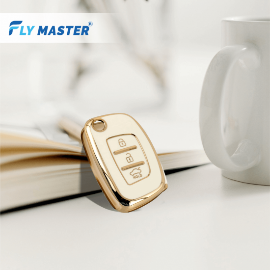 TPU Key Cover Compatible with HYUNDAI I-20 Xcent Verna- (White) TPU Key Cover Compatible with HYUNDAI I-20 Xcent Verna- (White)