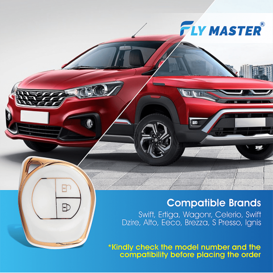 TPU Key Cover Compatible with Alto Alto K.10 Baleno Brezza Celerio Dzire Alto 800 Swift Ciaz Ignis S.Cross Ertiga XL6 S.presso Sx4 WagonR Ritz. (White) TPU Key Cover Compatible with Alto Alto K.10 Baleno Brezza Celerio Dzire Alto 800 Swift Ciaz Ignis S.Cross Ertiga XL6 S.presso Sx4 WagonR Ritz. (White)