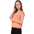 Casual No Sleeve Solid Women Peach Top