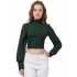 Dark Green Partywear Turtleneck Stylish Top for Girls/Women 