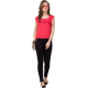 Casual No Sleeve Solid Women Red Top